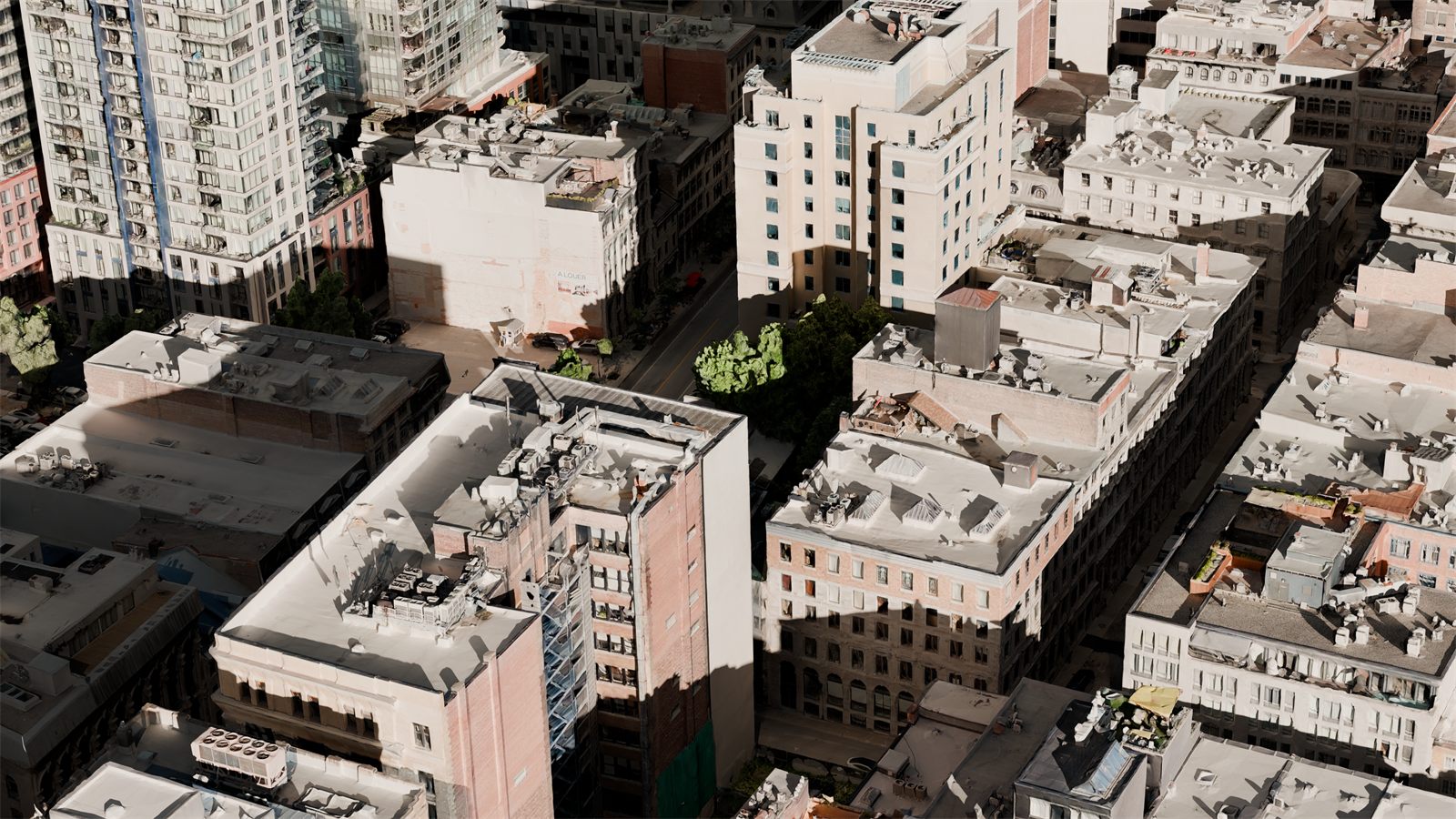 Maquette numérique 3D détaillée de bâtiments générée à partir d'images aériennes